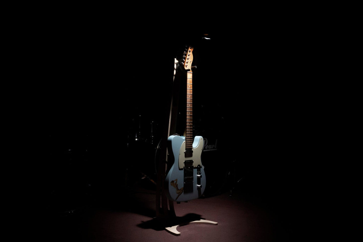 Guitar Stand With Down Light, Hanging Stand Made In Ireland, Light included Illuminated (CUSTOM) - Caulfield Composites