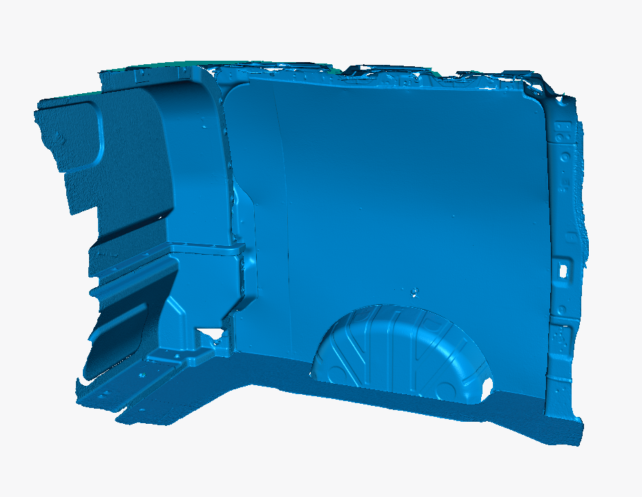 3D scanning reverse engineering — point cloud of vehicle panel