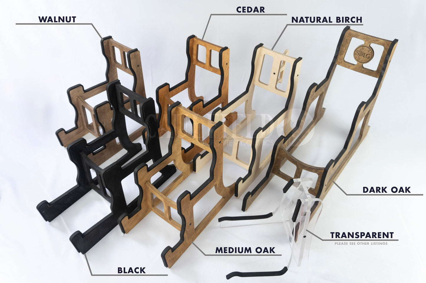 Double Decker Ukulele + Guitar Stand, Customisable for Two / 2 Ukes, Mandolin, Violin and more, Made In Ireland