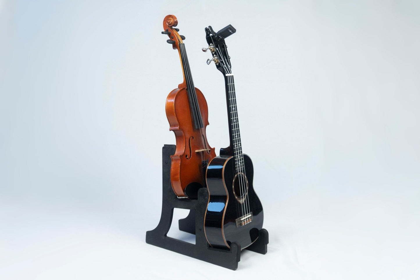 Double Decker Ukulele Stand, Customisable for Two/2 Ukes, Mandolin, Violin and more, Made In Ireland - Caulfield Composites Standard Natural Birch