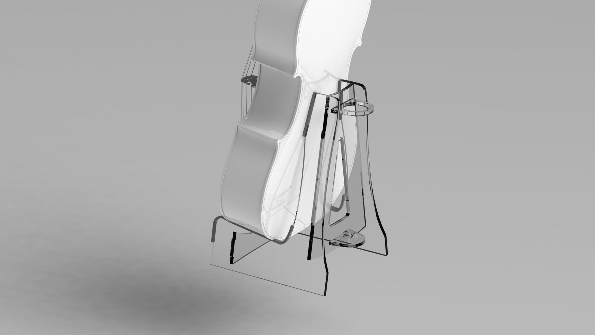 Floor Cello Stand, Clear Transparent - Caulfield Composites