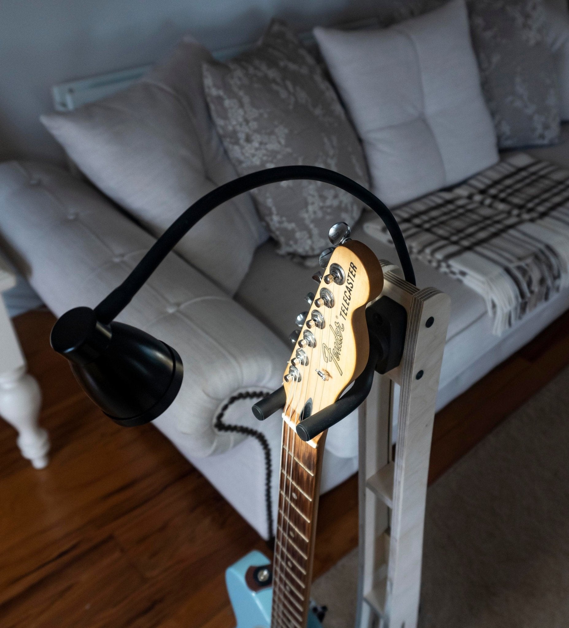 Guitar Stand With Down Light, Hanging Stand Made In Ireland, Light included Illuminated (CUSTOM) - Caulfield Composites