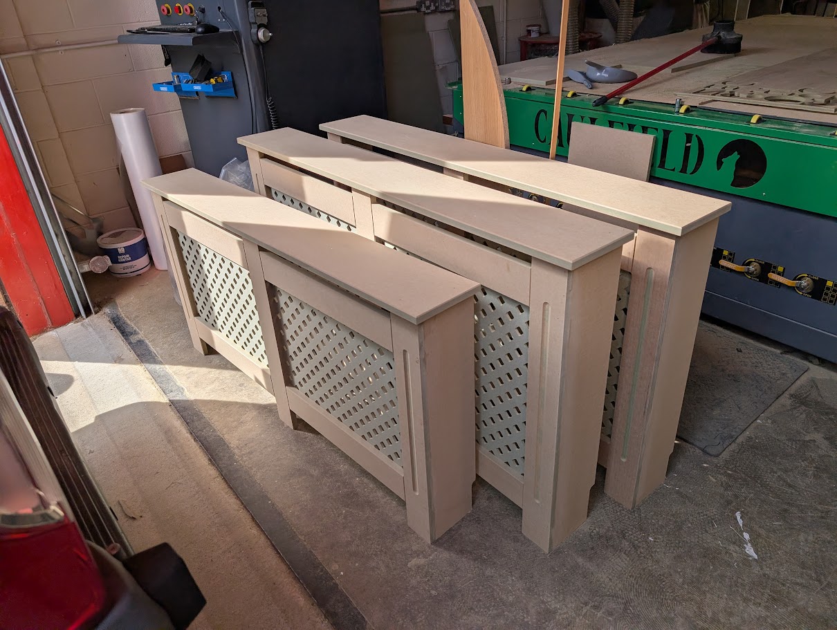 Batch of CNC routed radiator covers — Northern Ireland