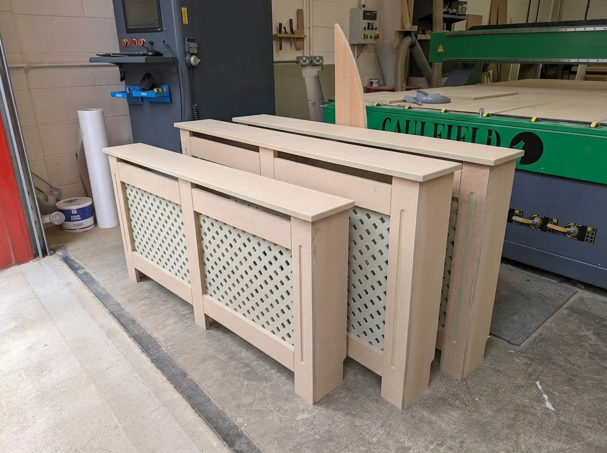 CNC routed radiator cover profiles Caulfield Advanced, Strabane